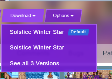 A dropdown menu under Download with 2 file option and a button that says "See all 3 Versions"